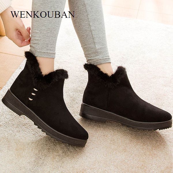 winter snow boots women warm fur ankle boots female plush platform black leather rubber shoes botas mujer invierno
winter snow boots women warm fur ankle boots female plush platform black leather rubber shoes botas mujer invierno