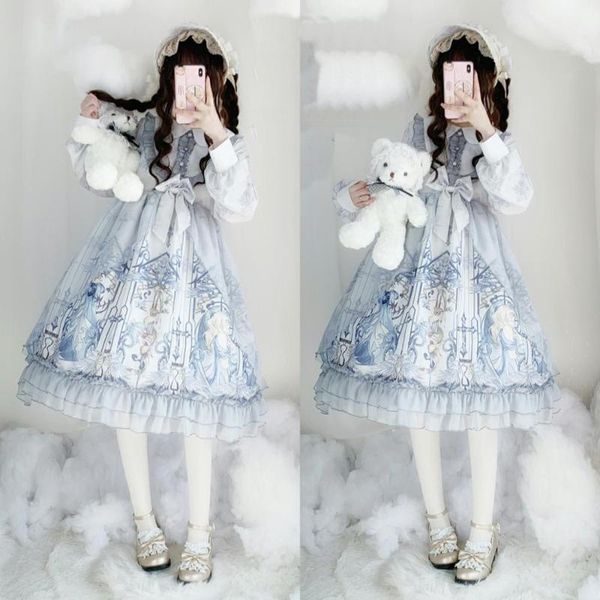 sweet lolita dress vintage printing lace angel lace bowknot high waist victorian dress kawaii girl gothic lolita op cos loli, Blue
sweet lolita dress vintage printing lace angel lace bowknot high waist victorian dress kawaii girl gothic lolita op cos loli, Blue
