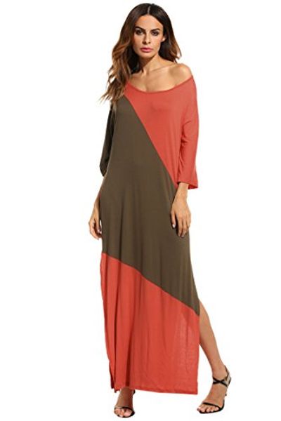 donkap women's beach long dress casual one off shoulder side split bohemian maxi dress, Black;gray
donkap women's beach long dress casual one off shoulder side split bohemian maxi dress, Black;gray