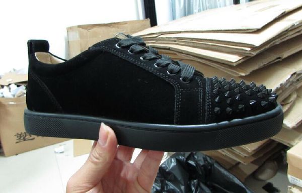 2018 luxury spiked toe flats red bottom shoes for mens and womens designer sneakers famous brand d09, Black
2018 luxury spiked toe flats red bottom shoes for mens and womens designer sneakers famous brand d09, Black