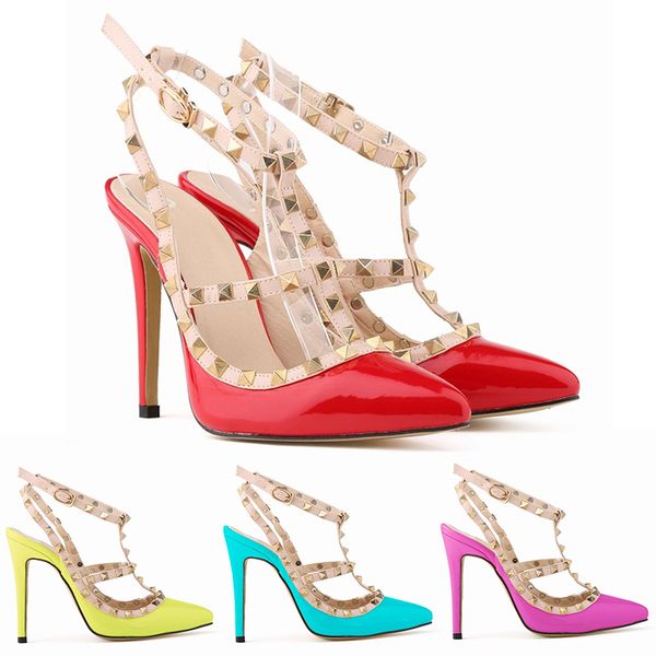2019 New Designer Rivets Sandals Pumps Pointed Toe High Heels Women Studded Strappy Wedding Party Dress Shoes 35-42 Wholesale Drop Ship
2019 New Designer Rivets Sandals Pumps Pointed Toe High Heels Women Studded Strappy Wedding Party Dress Shoes 35-42 Wholesale Drop Ship
