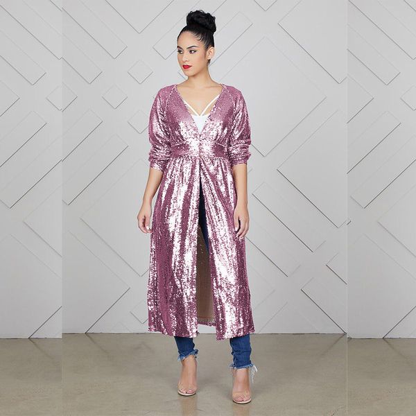 sparkly pink sequins patchwork casual coat full sleeve covered button outwear women new arrival ankle length streetwear ts866, Tan;black
sparkly pink sequins patchwork casual coat full sleeve covered button outwear women new arrival ankle length streetwear ts866, Tan;black