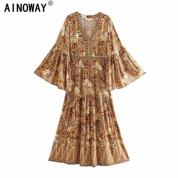 vintage chic women batwing sleeve floral print beach bohemian maxi dress ladies deep v-neck rayon boho dress vestidos, Black;gray
vintage chic women batwing sleeve floral print beach bohemian maxi dress ladies deep v-neck rayon boho dress vestidos, Black;gray