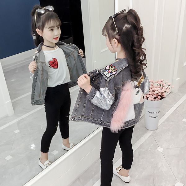 children clothing unicorn denim jacket for girl coats baby denim jacket unicorn embroidery outerwear jean coats for child, Blue;gray
children clothing unicorn denim jacket for girl coats baby denim jacket unicorn embroidery outerwear jean coats for child, Blue;gray