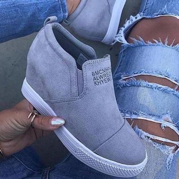 women ankle boots wedges vulcanized platform autumn female high heel height increasing shoes ladies fashion casual plus size, Black
women ankle boots wedges vulcanized platform autumn female high heel height increasing shoes ladies fashion casual plus size, Black