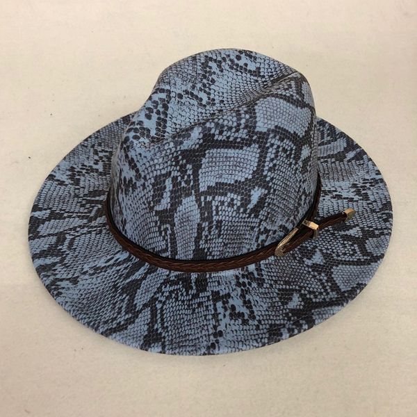 lvtzj winter autumn snake skin imitation woolen women men ladies fedoras jazz hat european american round caps bowler hats, Blue;gray
lvtzj winter autumn snake skin imitation woolen women men ladies fedoras jazz hat european american round caps bowler hats, Blue;gray