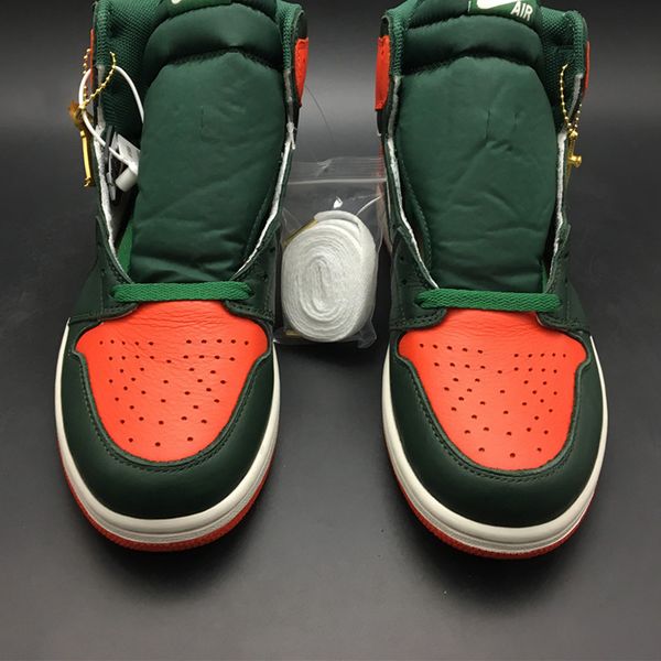 SoleFly x Air 1 High OG Sail Team Orange Fir AV3905-138 1s I Men Basketball Sports Shoes Sneakers Top Quality With Original Box