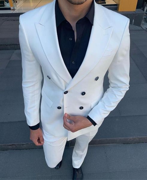 men suit slim fit tuxedos 2 piece v neck double breasted jacket patterned notched lapel casual for wedding (jacket+pants+vest, White;black
men suit slim fit tuxedos 2 piece v neck double breasted jacket patterned notched lapel casual for wedding (jacket+pants+vest, White;black