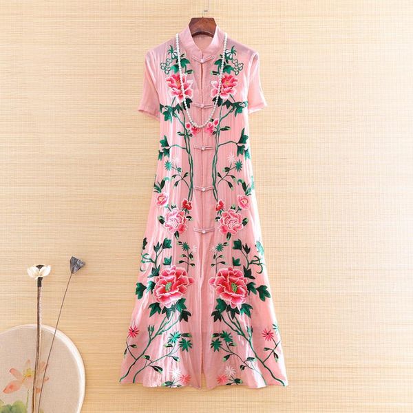 high-end summer women chinese style floral qipao embroidery peony elegant lady a-line cheongsam 2 pieces dress s-xxl, Red
high-end summer women chinese style floral qipao embroidery peony elegant lady a-line cheongsam 2 pieces dress s-xxl, Red