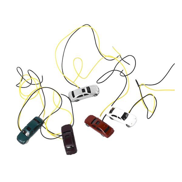 1:200 miniature cars figures with lights for model train railway scene diy accessories, 5 pieces 
1:200 miniature cars figures with lights for model train railway scene diy accessories, 5 pieces