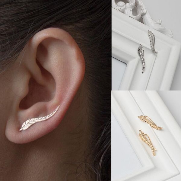 jisensp exquisite silver color leaf earrings for women jewelry modern beautiful feather stud earrings female statement earings, Golden;silver
jisensp exquisite silver color leaf earrings for women jewelry modern beautiful feather stud earrings female statement earings, Golden;silver