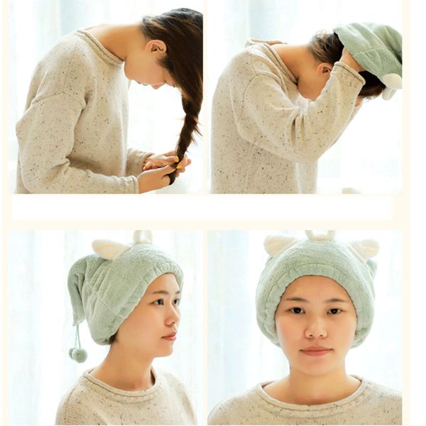new cute bath towel dry hair hat shower cap strong absorbent quick-drying ultra-soft lady dry hair protection bath hat
new cute bath towel dry hair hat shower cap strong absorbent quick-drying ultra-soft lady dry hair protection bath hat