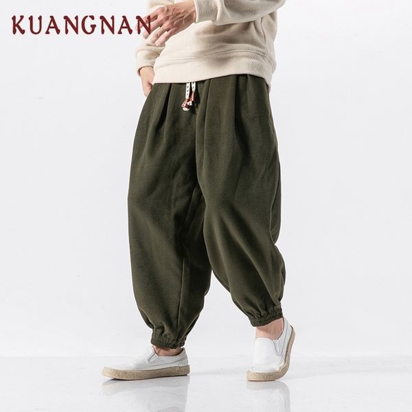 kuangnan chinese style thick harem pants men joggers heavyweight hip hop pants men sweatpants trousers men pants casual 2018 new y19073001, Black
kuangnan chinese style thick harem pants men joggers heavyweight hip hop pants men sweatpants trousers men pants casual 2018 new y19073001, Black