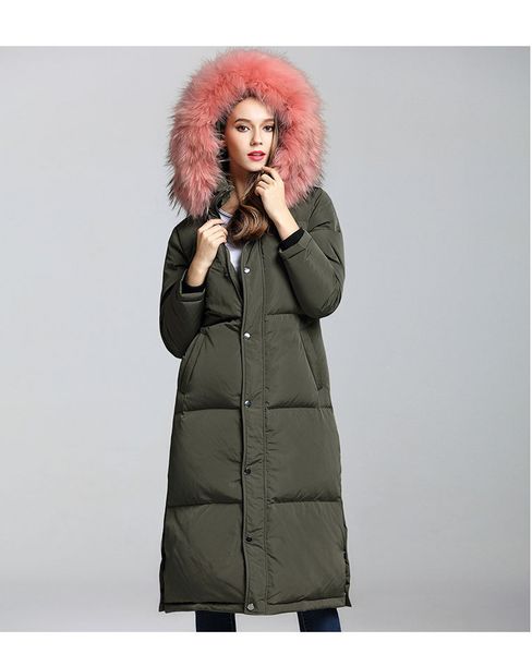 large real natural fur winter jacket women loose hooded long down parkas white duck down jackets plus size female warm coat lady, Black
large real natural fur winter jacket women loose hooded long down parkas white duck down jackets plus size female warm coat lady, Black