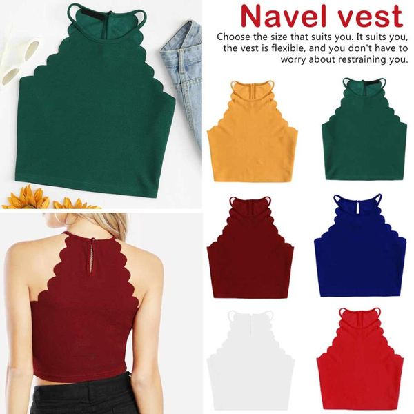 ladies sling summer vest crop shirt fashion women vest sleeveless solid halter casual, White
ladies sling summer vest crop shirt fashion women vest sleeveless solid halter casual, White