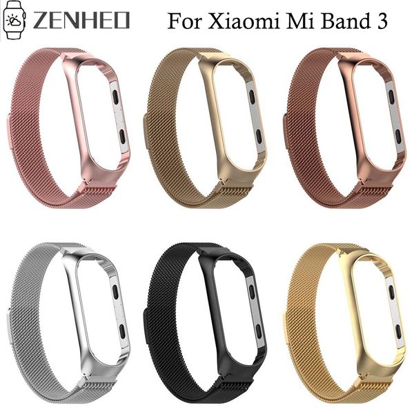 watch band for mi band 3 with film case milanese loop stainless steel wristband replacement watch strap accessories, Black;brown
watch band for mi band 3 with film case milanese loop stainless steel wristband replacement watch strap accessories, Black;brown
