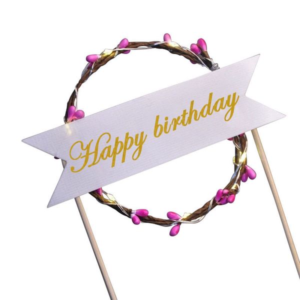 cake wreath flag light with light creative romantic happy birthday rattan flagpole party cake decorations
cake wreath flag light with light creative romantic happy birthday rattan flagpole party cake decorations