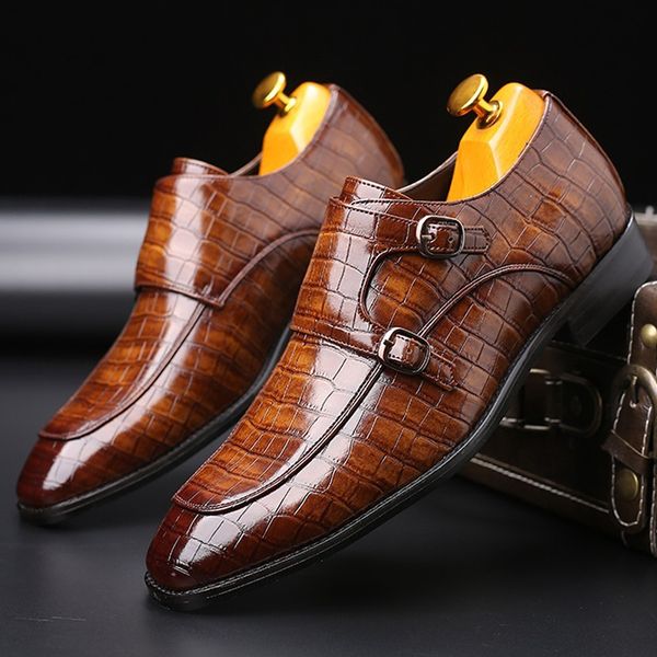 men business slip-on leather shoes formal pointed toe male flat party loafers casual male classic crocodile pattern shoes, Black
men business slip-on leather shoes formal pointed toe male flat party loafers casual male classic crocodile pattern shoes, Black