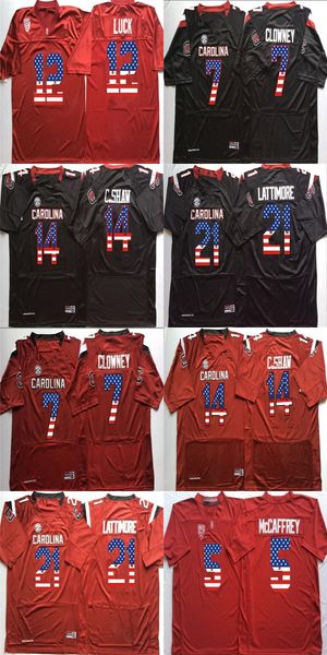 пользовательские мужские женские дети южная каролина gamecock 4 roland 7 clowney 21 lattimore 14 c. shaw college футбольные майки флаг черны, Black;red
пользовательские мужские женские дети южная каролина gamecock 4 roland 7 clowney 21 lattimore 14 c. shaw college футбольные майки флаг черны, Black;red