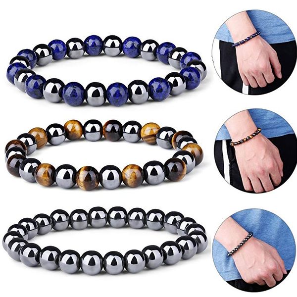 magnetic hematite therapy beads bracelet men women healing energy natural stone adjustable bracelet tiger eye stone, Black
magnetic hematite therapy beads bracelet men women healing energy natural stone adjustable bracelet tiger eye stone, Black