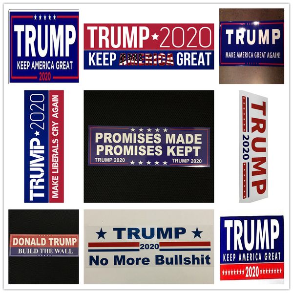 10pcs/lot Donald Trump Car Sticker President 2020 Bumper Make America Great Again Pvc Car Stickers Accessory Car Styling Decalb5601