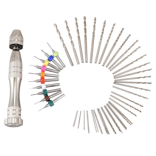 57pcs/set pin vise hand drill bits set 46pcs mini twist drill and 10pcs pcb bits for resin clay craft diy jewelry
57pcs/set pin vise hand drill bits set 46pcs mini twist drill and 10pcs pcb bits for resin clay craft diy jewelry