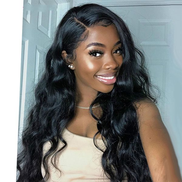 body wave lace front human hair wigs pre plucked 13x4 180% lace frontal wigs brazilian remy hair wigs, Black
body wave lace front human hair wigs pre plucked 13x4 180% lace frontal wigs brazilian remy hair wigs, Black