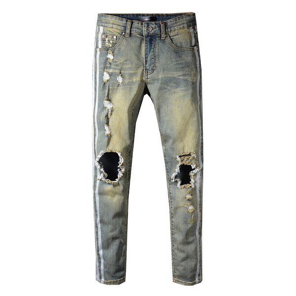 New amiri men jean fa hion men high treet motorcycle amiri pant hole breaking cla ic miri jean 29 40 wai tline trou er
New amiri men jean fa hion men high treet motorcycle amiri pant hole breaking cla ic miri jean 29 40 wai tline trou er