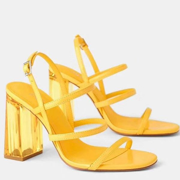 european american origional new tr women's shoes yellow chunky heel high-heeled sandals women's crystal high-heeled shoes, Black
european american origional new tr women's shoes yellow chunky heel high-heeled sandals women's crystal high-heeled shoes, Black