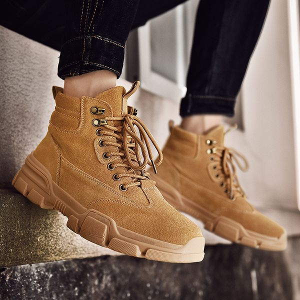 men's men man boy outdoor tooling students wild boots sport sneakers autumn winter shoes motorcycle western boots lace up, Black
men's men man boy outdoor tooling students wild boots sport sneakers autumn winter shoes motorcycle western boots lace up, Black