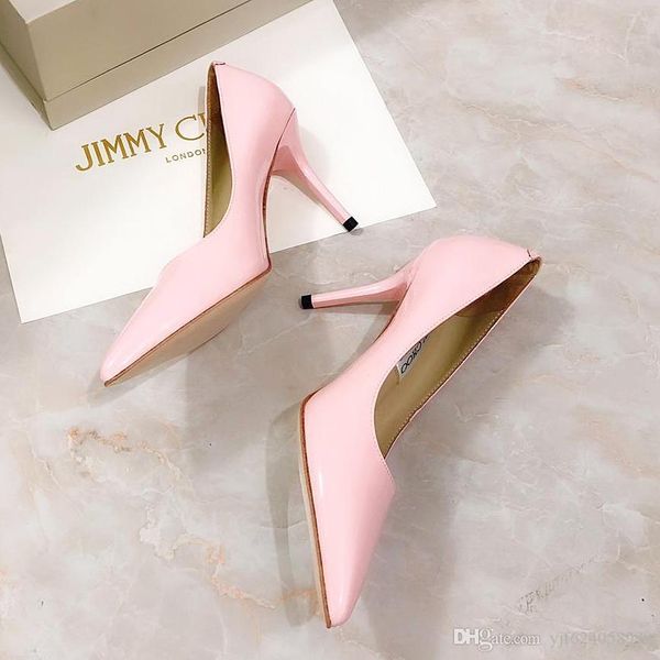 2019 new beauty ladies patent leather high heels round head pointed drawer three color nude color female wedding dress shoes qw, Black
2019 new beauty ladies patent leather high heels round head pointed drawer three color nude color female wedding dress shoes qw, Black