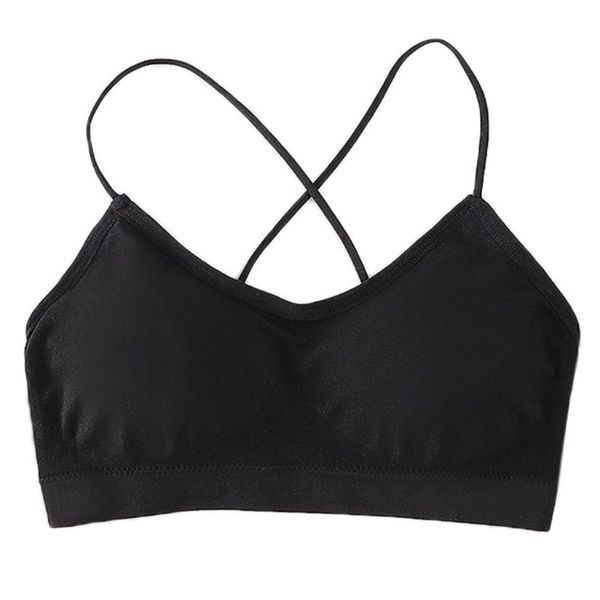 women girls seamless sports bralette underwear criss cross strappy beauty back padded bra solid color wire basic brassiere, Red;black
women girls seamless sports bralette underwear criss cross strappy beauty back padded bra solid color wire basic brassiere, Red;black