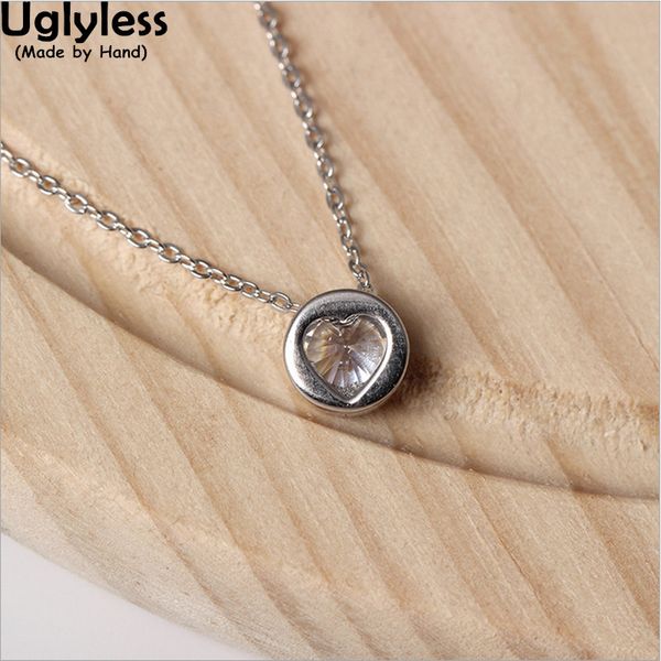 uglyless real s 925 sterling silver heart zircon necklace with chains love gift fine jewelry for women mini round pendant bijoux
uglyless real s 925 sterling silver heart zircon necklace with chains love gift fine jewelry for women mini round pendant bijoux