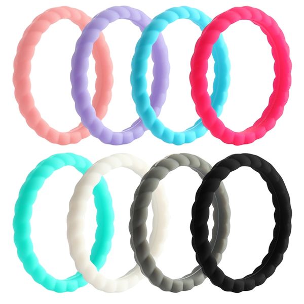8pcs/set braided silicone ring for women wedding rings outdoor sports hypoallergenic crossfit flexible twist rubber finger ring, Slivery;golden
8pcs/set braided silicone ring for women wedding rings outdoor sports hypoallergenic crossfit flexible twist rubber finger ring, Slivery;golden