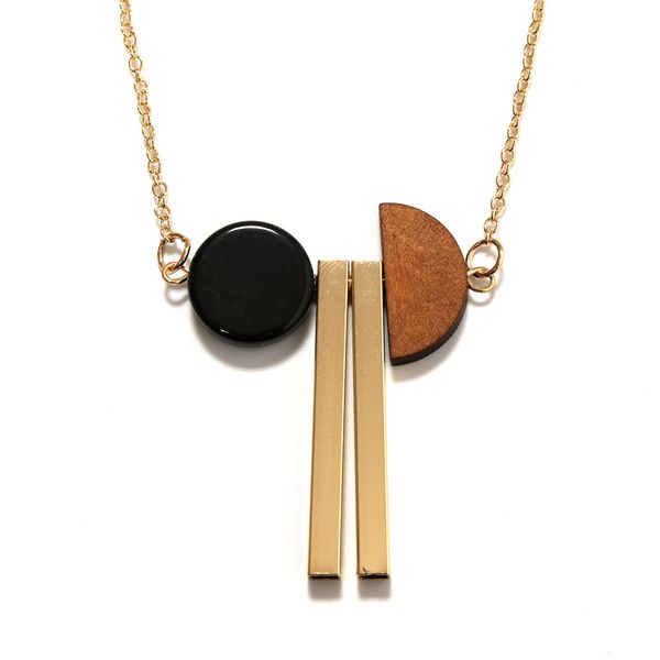 vintage geometric wood necklace $ pendant gold chain round strip wood long necklace women's jewelry for gifts handmade bijoux, Silver
vintage geometric wood necklace $ pendant gold chain round strip wood long necklace women's jewelry for gifts handmade bijoux, Silver