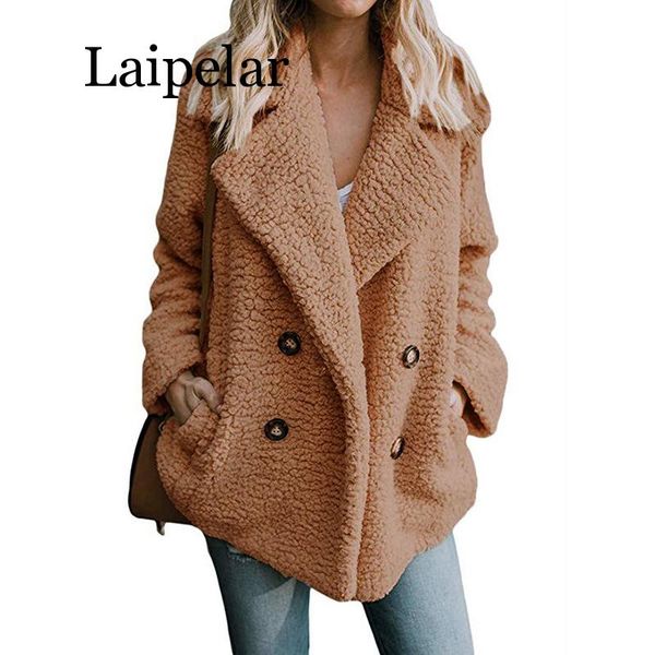 laipelar 2019 autumn winter fashion button suit collar pocket blouse coat fur turn collar jacket female casual plush overcoat ou, Black;brown
laipelar 2019 autumn winter fashion button suit collar pocket blouse coat fur turn collar jacket female casual plush overcoat ou, Black;brown