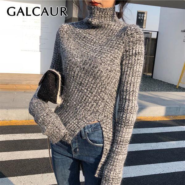 galcaur casual striped knitting sweater women turtleneck long sleeve irregular hem pullovers autumn tide sweaters female fashion, White;black
galcaur casual striped knitting sweater women turtleneck long sleeve irregular hem pullovers autumn tide sweaters female fashion, White;black