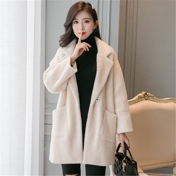 gold mink velvet coat women autumn winter new mid-length lamb plush woolen long coats thickened elegant female woolen coat n2, Black
gold mink velvet coat women autumn winter new mid-length lamb plush woolen long coats thickened elegant female woolen coat n2, Black