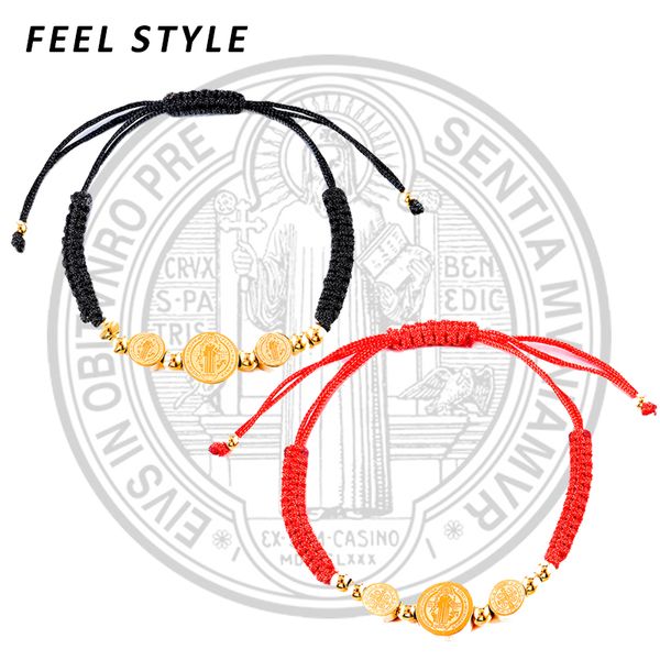 religion san benito medal bracelet men women stainless steel saint benidict with rope chain pulseiras for couple gift, Golden;silver
religion san benito medal bracelet men women stainless steel saint benidict with rope chain pulseiras for couple gift, Golden;silver