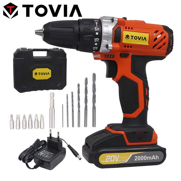 tovia 20v electric drill 35n.m torque cordless drill 3/8 inch chuck lithium-ion battery drilling machine
tovia 20v electric drill 35n.m torque cordless drill 3/8 inch chuck lithium-ion battery drilling machine
