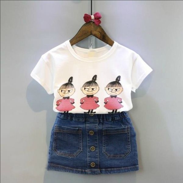2019 wear wear girls cartoon short-sleeved t-shirt denim skirt children's children's + denim skirt suit fashion
2019 wear wear girls cartoon short-sleeved t-shirt denim skirt children's children's + denim skirt suit fashion