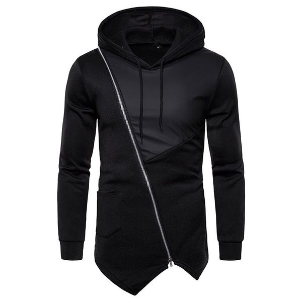 mens slim fit long sleeve sweatshirt irregular warm hooded color block zipper winter outdoor jackets coats plus size, Black 
mens slim fit long sleeve sweatshirt irregular warm hooded color block zipper winter outdoor jackets coats plus size, Black