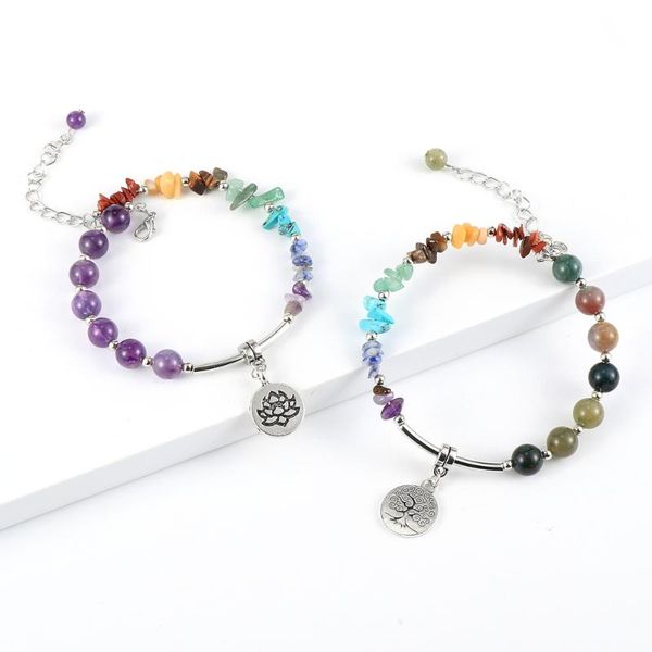 women natural stone 7 chakras irregular chip gravel bracelet strawberry crystal india onyx beads adjustbale bangle reiki jewelry, Black
women natural stone 7 chakras irregular chip gravel bracelet strawberry crystal india onyx beads adjustbale bangle reiki jewelry, Black