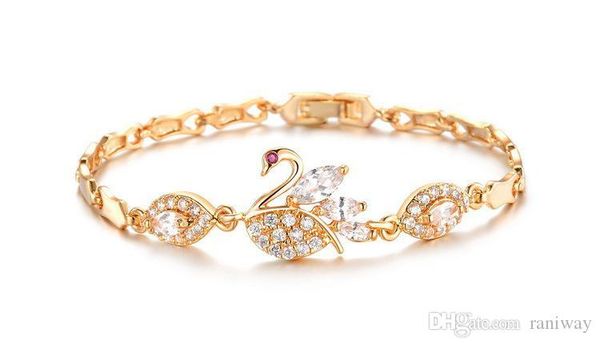 lovely swan design link chain woman bracelets fashion gold plated color cubic zirconia tennis bracelet wedding jewelry, Black
lovely swan design link chain woman bracelets fashion gold plated color cubic zirconia tennis bracelet wedding jewelry, Black