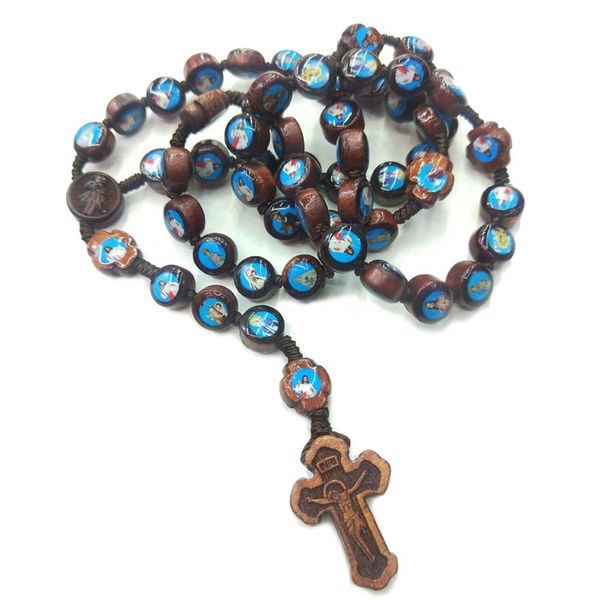 palisander wood beads italian religious rosary sticker cross rosary necklace, Silver
palisander wood beads italian religious rosary sticker cross rosary necklace, Silver