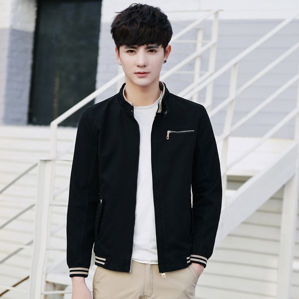 2017 spring and autumn men thin pure cotton stand collar coat origional hong kong style slim fit casual jacket men's, Black;brown
2017 spring and autumn men thin pure cotton stand collar coat origional hong kong style slim fit casual jacket men's, Black;brown