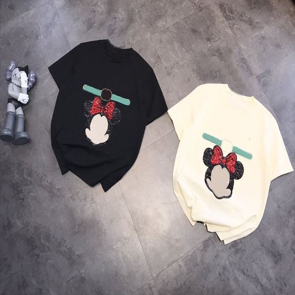 xia chao cartoon mijia sequins sequins os style men's and women's couple t-shirt age-reducing short sleeve, White
xia chao cartoon mijia sequins sequins os style men's and women's couple t-shirt age-reducing short sleeve, White