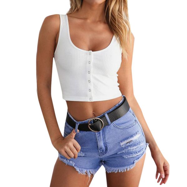 женский твердых рукава короткого tank top vest твердые u шей i образного crop top vest tank tops 20, White
женский твердых рукава короткого tank top vest твердые u шей i образного crop top vest tank tops 20, White