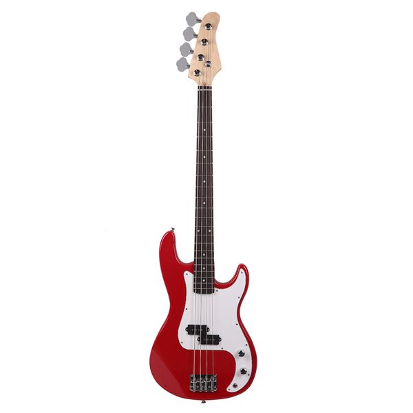 new exquisite red 4-string electric bass guitar burning fire style ship from usa