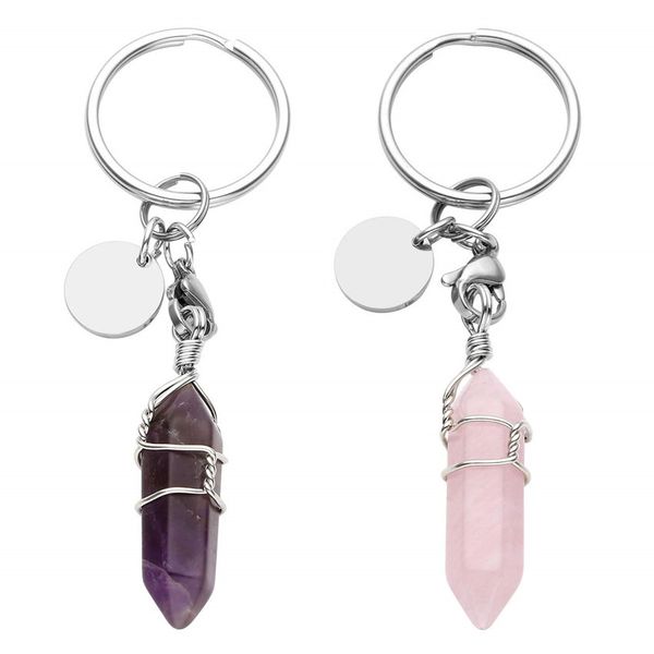 wholesale 10 pcs silver plated circle wire wrap rose quartz hexagon prism key chain amethyst stone jewelry, Slivery;golden
wholesale 10 pcs silver plated circle wire wrap rose quartz hexagon prism key chain amethyst stone jewelry, Slivery;golden